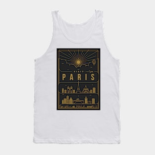 Paris Minimal Lineal Poster Tank Top